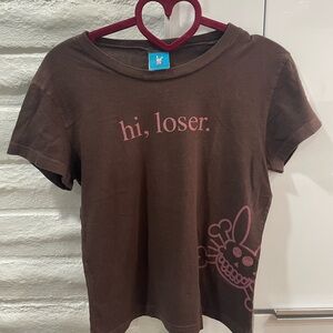 🚫🚫SOLD🚫🚫 Rare vintage y2k Jim Benton Happy Bunny “Hi Loser” skull tee